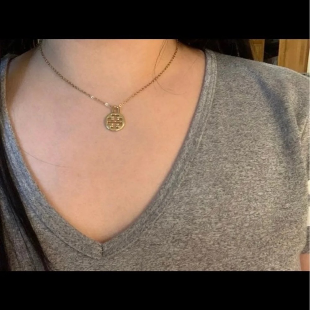 Tory Burch Logo Charm Necklace